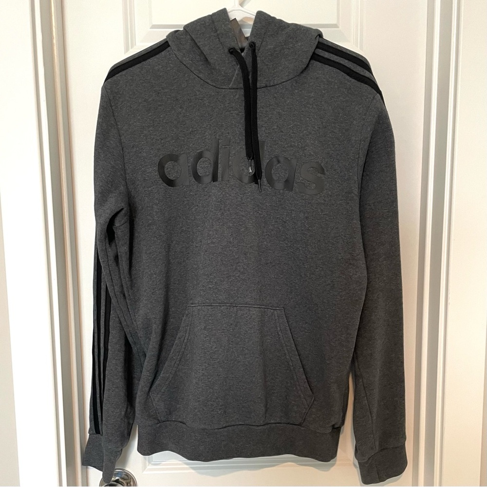 Adidas Men Size Small Hoodie Black Gray